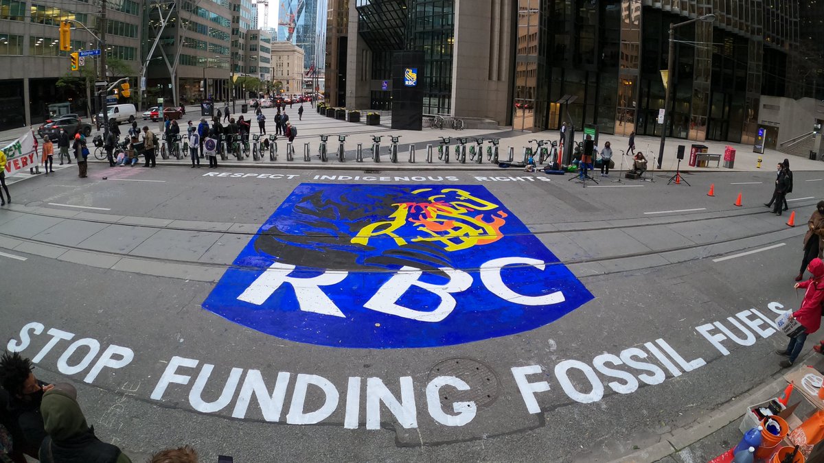 On the eve of COP26, thousands protest RBC for its refusal to stop financing new fossil fuel projects