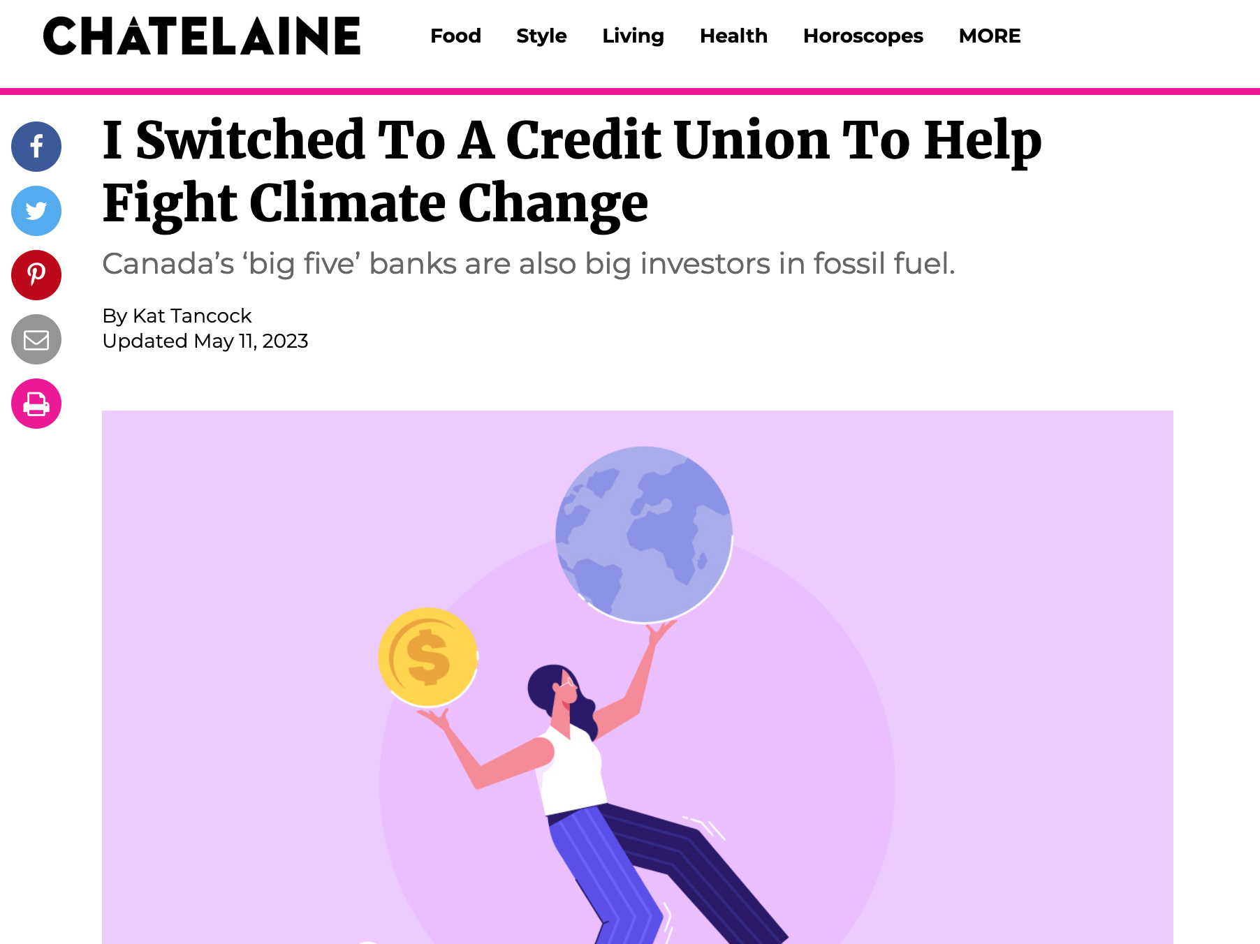 Chatelaine disses RBC over climate, Indigenous rights harms